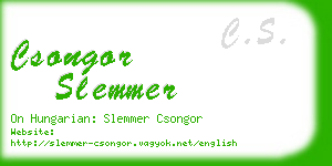 csongor slemmer business card